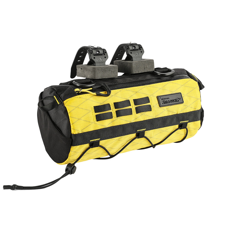 Rhinowalk Bike Handlebar Bag 2.8L with MOLLE System, YKK Zipper & Three-Point Fixation for Road Bikes