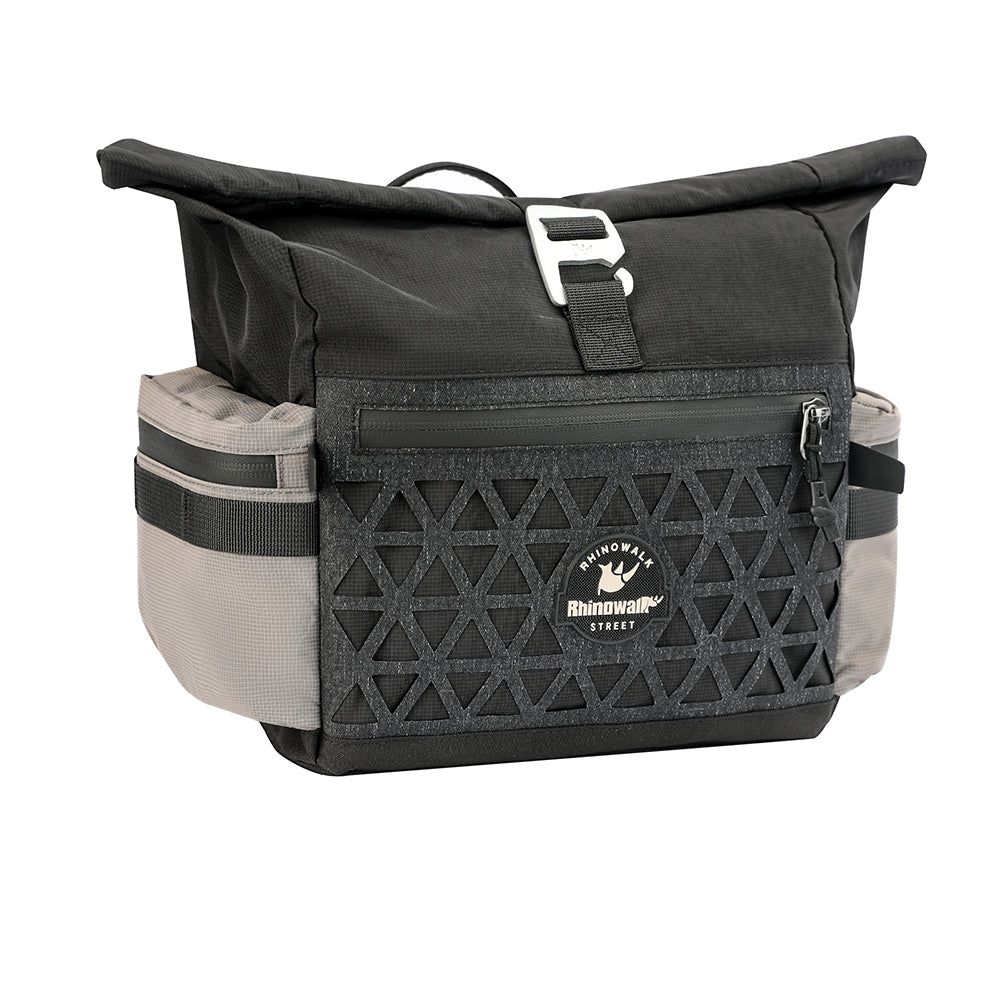 Rhinowalk Folding Bike Handlebar Bag 6.5L Quick-Release Urban Cycling  Waterproof with Rain Cover for Brompton Bikes