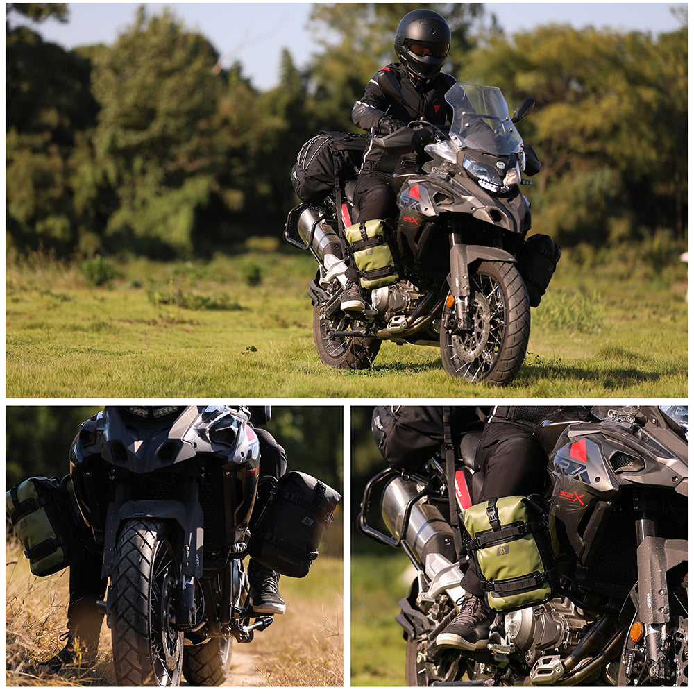 Rhinowalk 6L Waterproof Motorcycle Front Bumper & Tail Side Bag