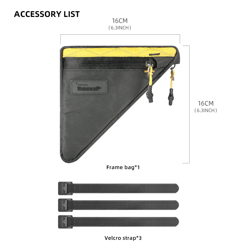 Rhinowalk Waterproof Bicycle Frame Bag - 0.9L Triangle Bike Bag - Triangle Bike Storage Bag with Zippers & Velcro Straps