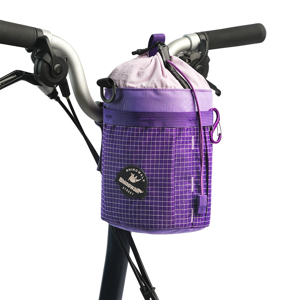 Rhinowalk Bike Handlebar Bag - Quick-Release Urban Cycling Waterproof Bag for Brompton Dahon Folding Bikes with Shoulder Strap