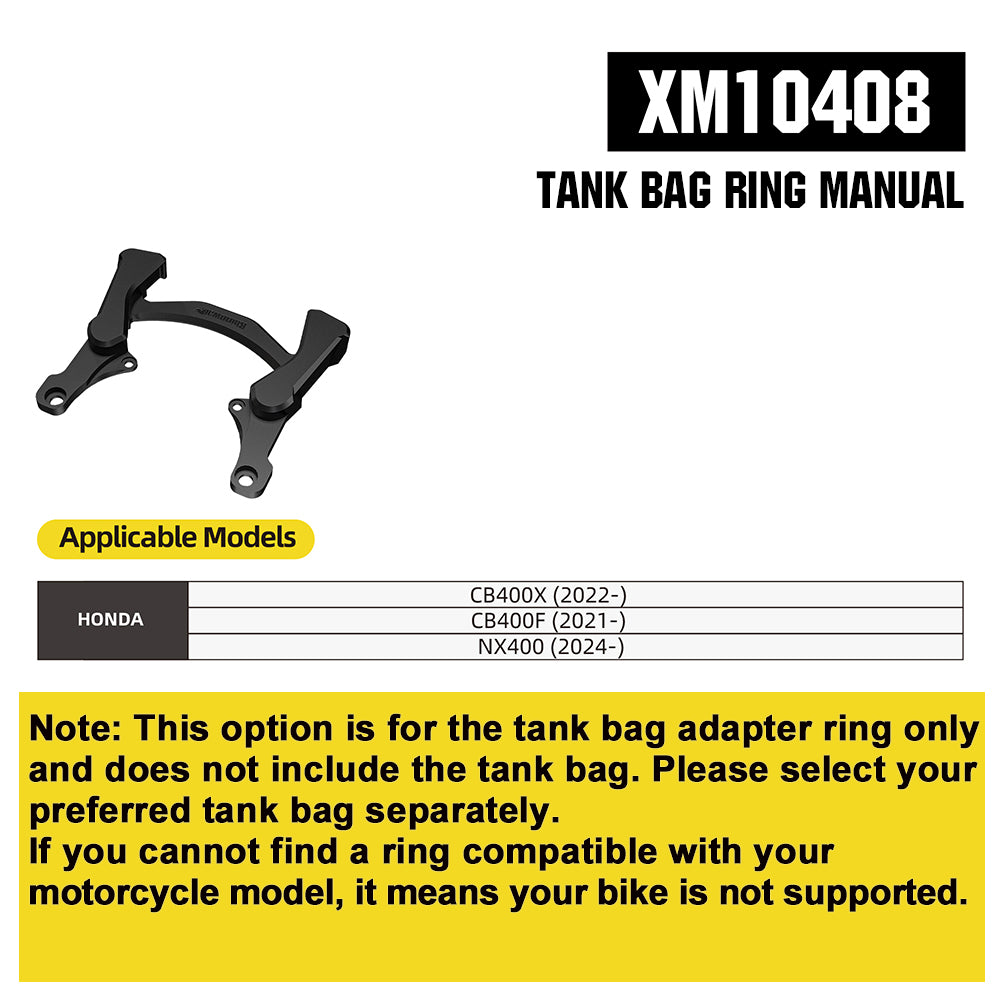RhinoWalk 6.5L Expandable Motorcycle Tank Bag - Magnetic Quick Release & Anti-Theft Design