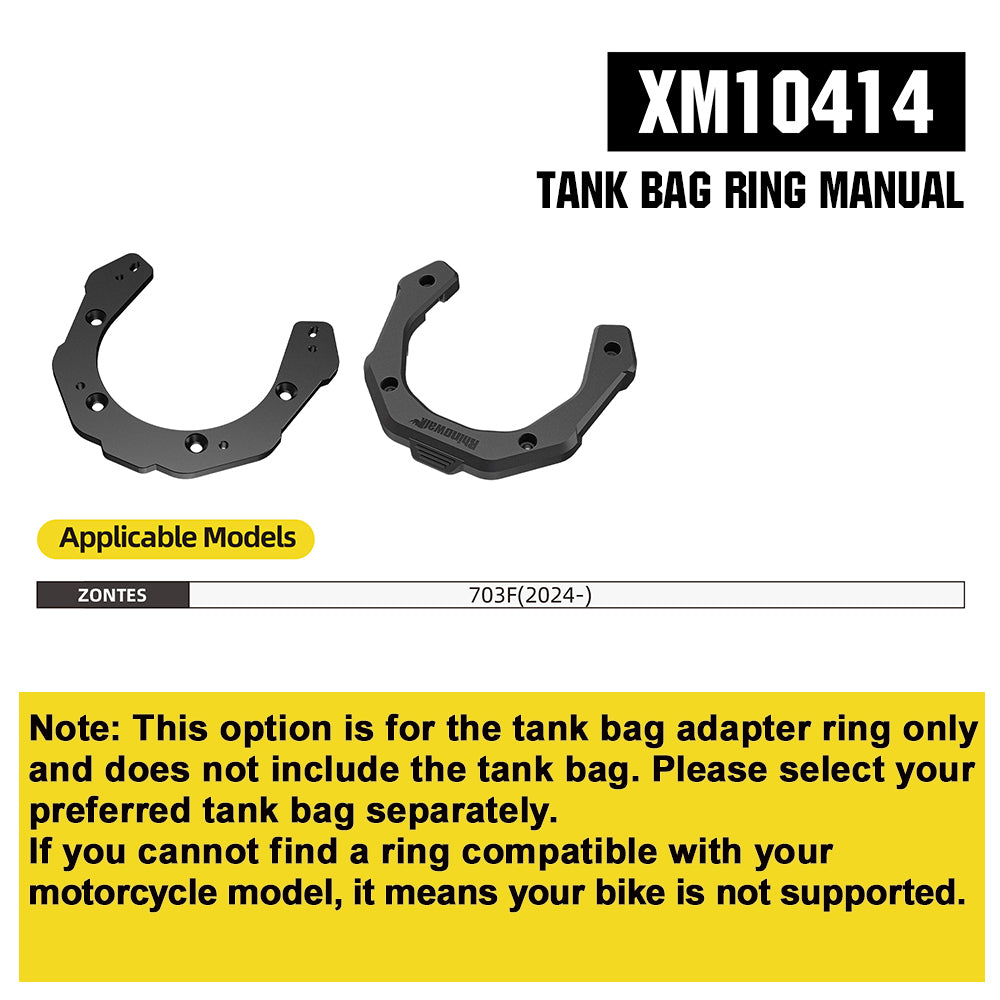 RhinoWalk 6.5L Expandable Motorcycle Tank Bag - Magnetic Quick Release & Anti-Theft Design