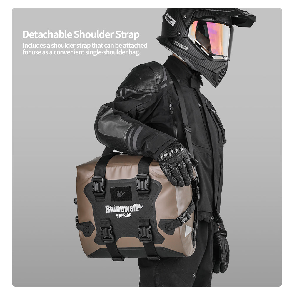 Rhinowalk Motorcycle Quick Release Side Bag 24L Waterproof 1 Or 2 PIece Motor Saddle Storage Bag With Support Board Air Valve MYS2406
