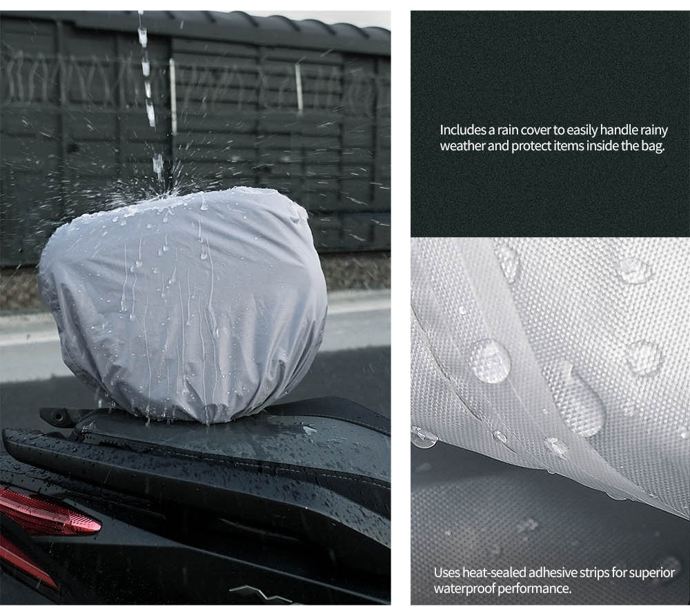 Rhinowalk Motorcycle Hard Shell Bag 16L Motorcycle Scooter Tunnel Bag With Rain Cover Shoulder Bag Suitable For Honda BMW YAMAHA MFT2311