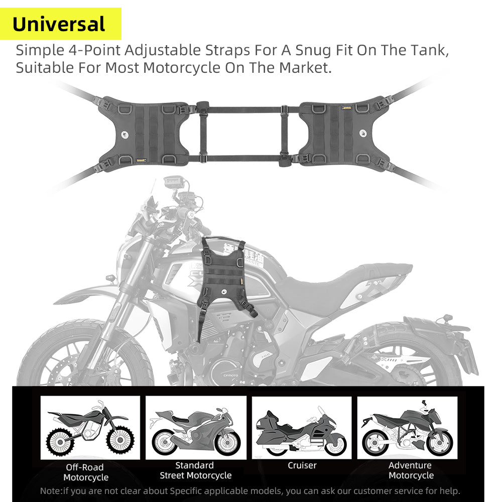 Rhinowalk Universal Motorcycle Tank/Bumper Saddle Bag Mounting Base