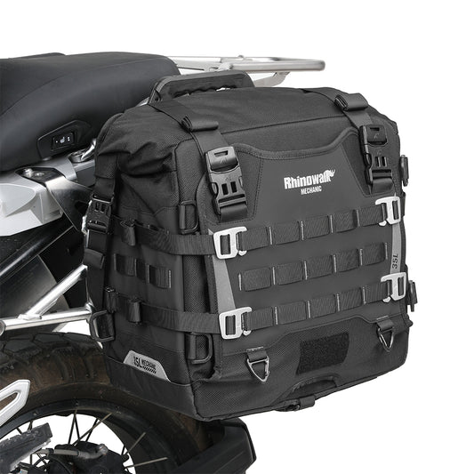 Rhinowalk Motorcycle Quick Release Side Luggage Bag - 35L Waterproof Large Capacity with MOLLE System for Long - Distance Riding