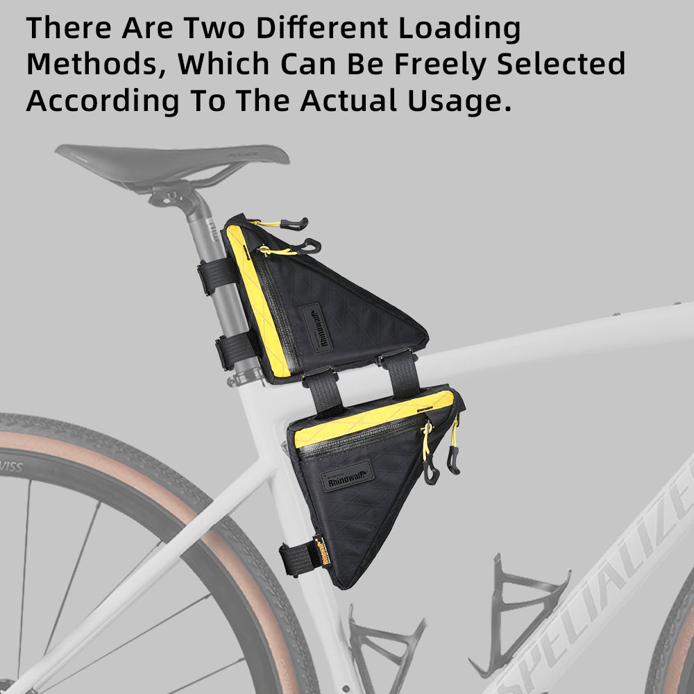 Rhinowalk Waterproof Bicycle Frame Bag - 0.9L Triangle Bike Bag - Triangle Bike Storage Bag with Zippers & Velcro Straps