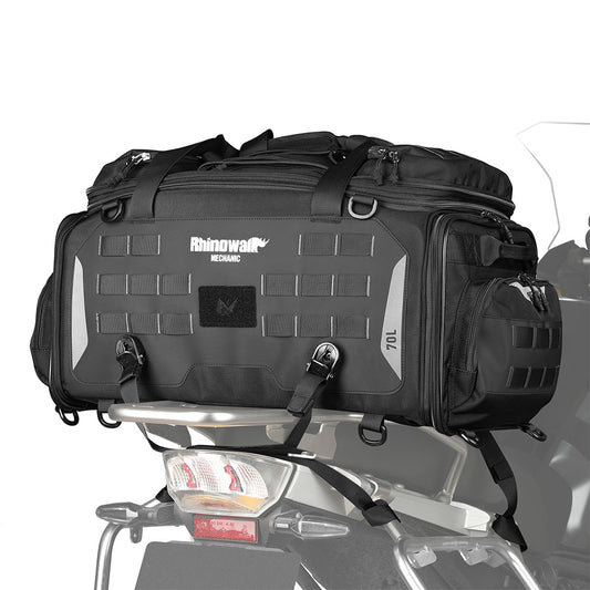 Rhinowalk Waterproof Motorcycle Seat & Tail Bag with Rain Cover