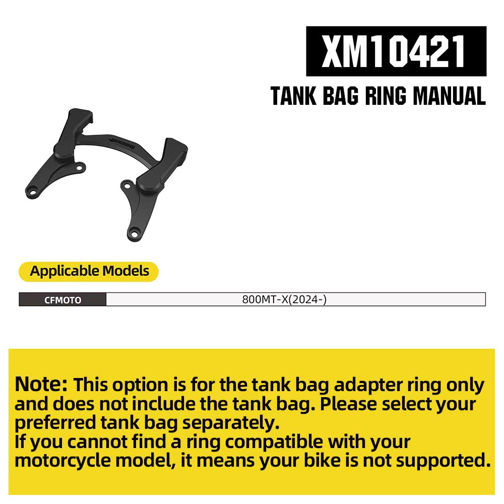 RhinoWalk 6.5L Expandable Motorcycle Tank Bag - Magnetic Quick Release & Anti-Theft Design MJX2011