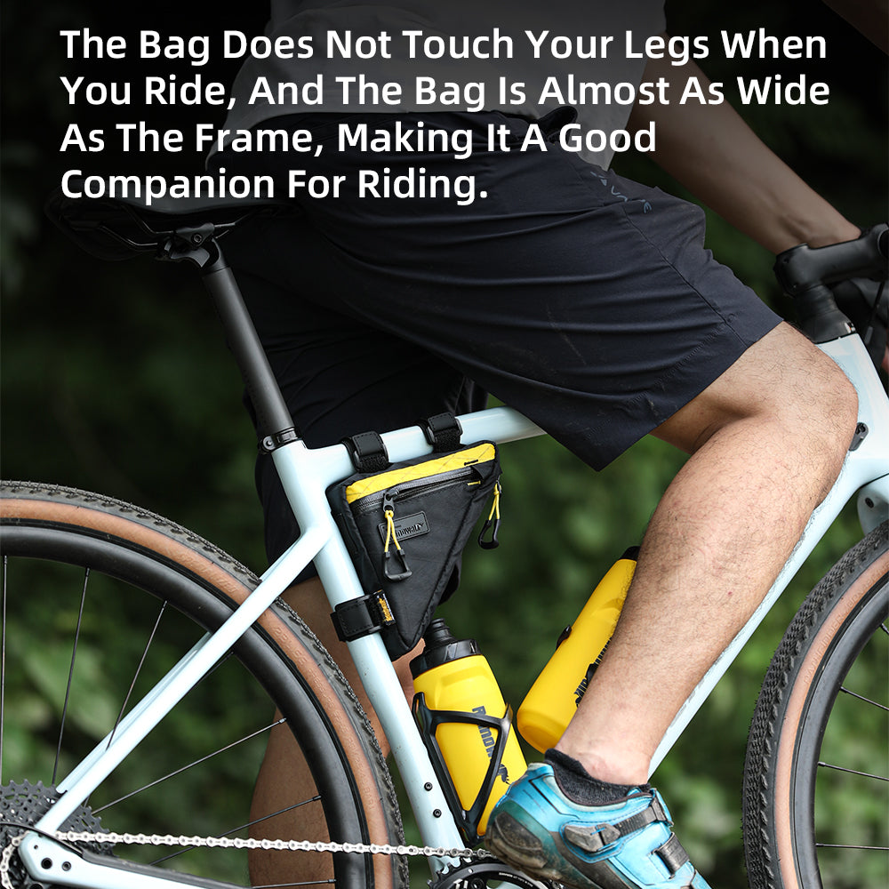 Rhinowalk Waterproof Bicycle Frame Bag - 0.9L Triangle Bike Bag - Triangle Bike Storage Bag with Zippers & Velcro Straps