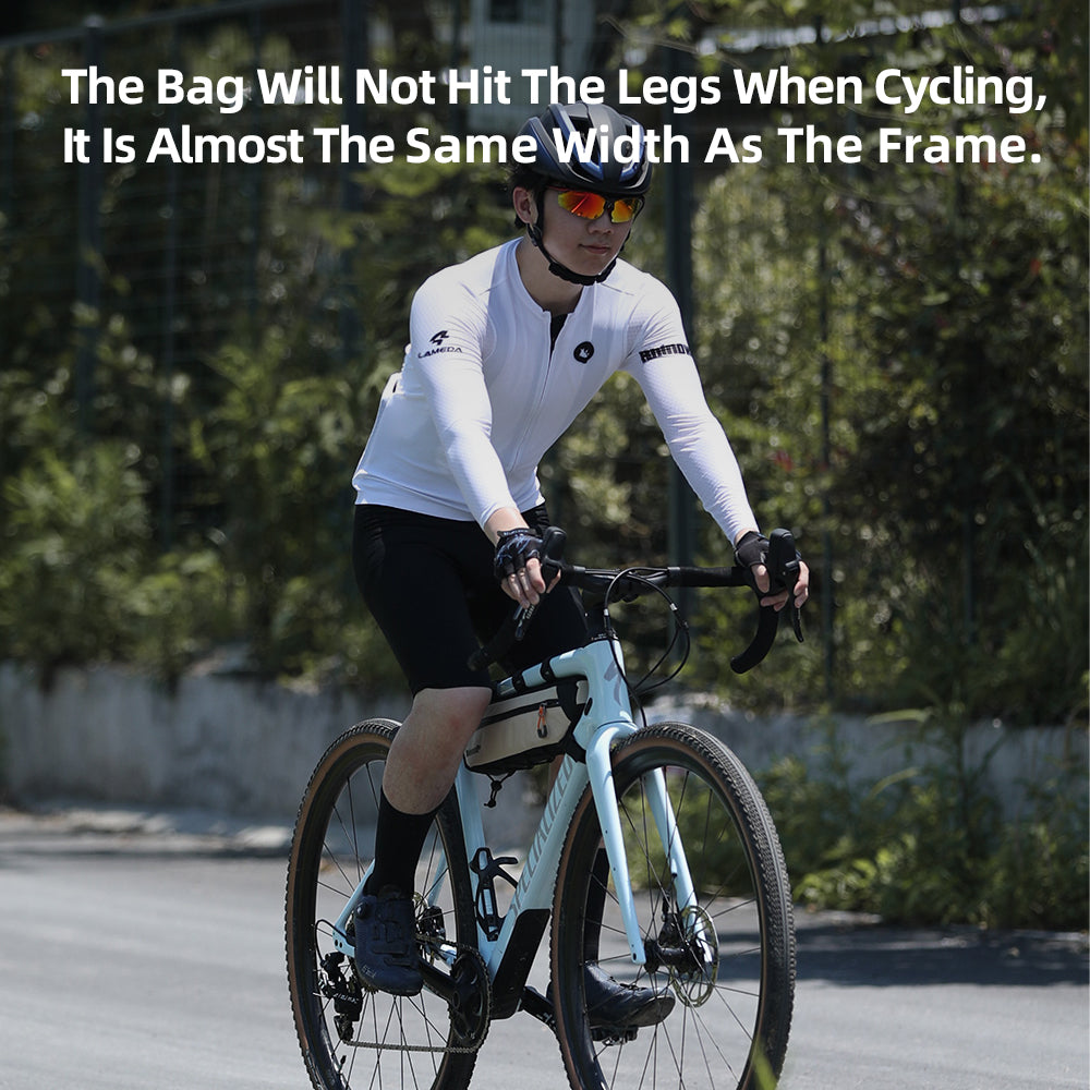 Rhinowalk Bicycle Frame Bag - Water-Resistant, Leg-Safe Design with Organized Storage for Cycling Essentials
