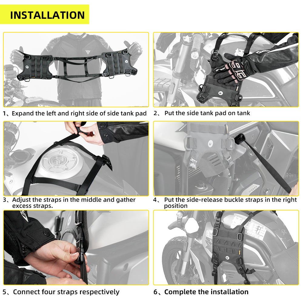 Rhinowalk Universal Motorcycle Tank/Bumper Saddle Bag Mounting Base