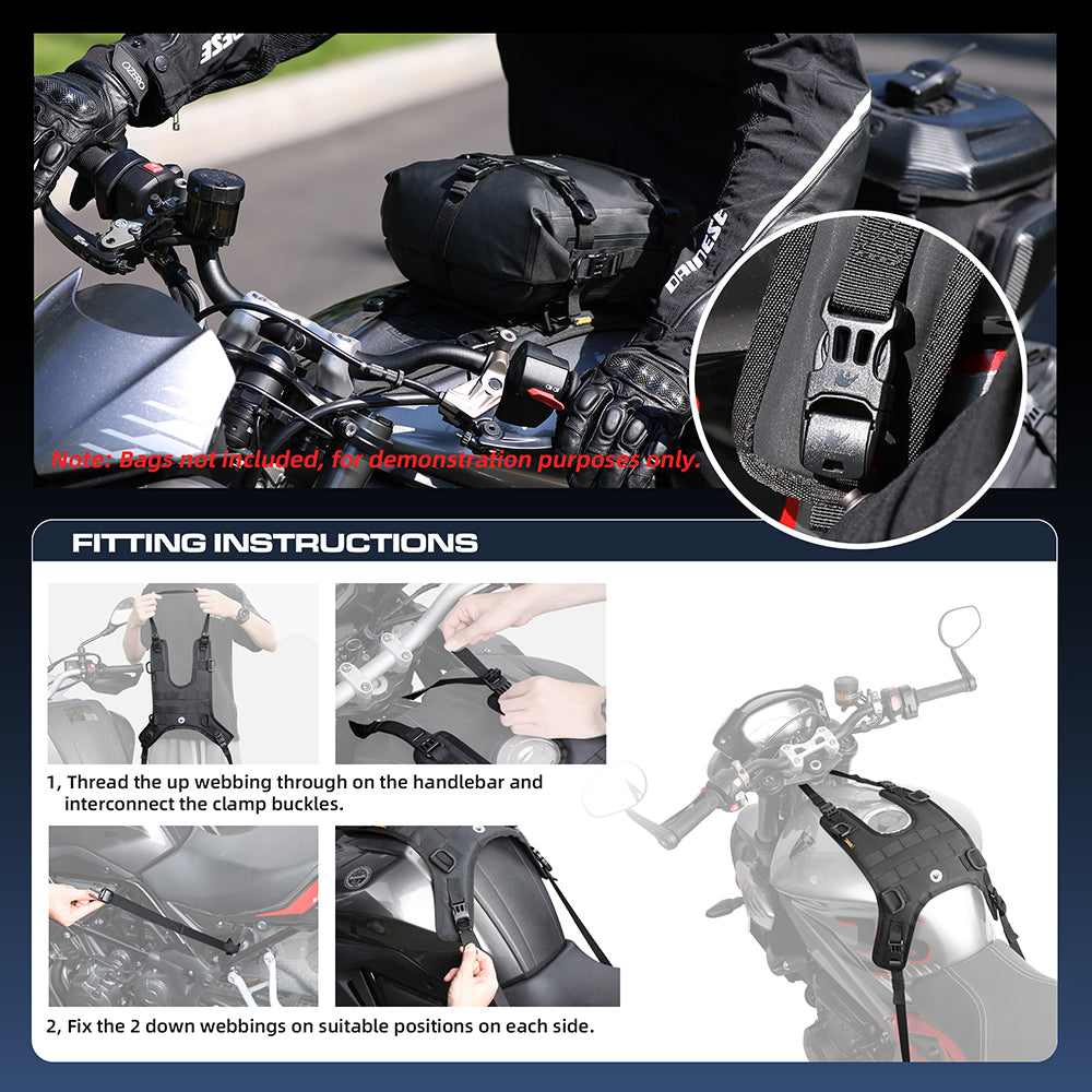 Rhinowalk Universal Motorcycle Tank/Bumper Saddle Bag Mounting Base