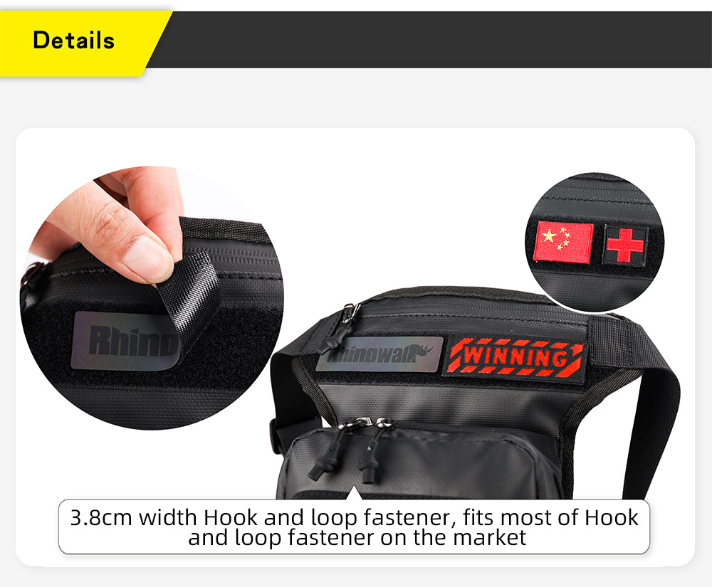 Motorcycle Drop Leg Bag Military Thigh Pouch Bag Tactical Hip Thigh Pack Leg Bag Multifunctional for Riding Cycling Hiking Climbing Men and women (Black) MT102