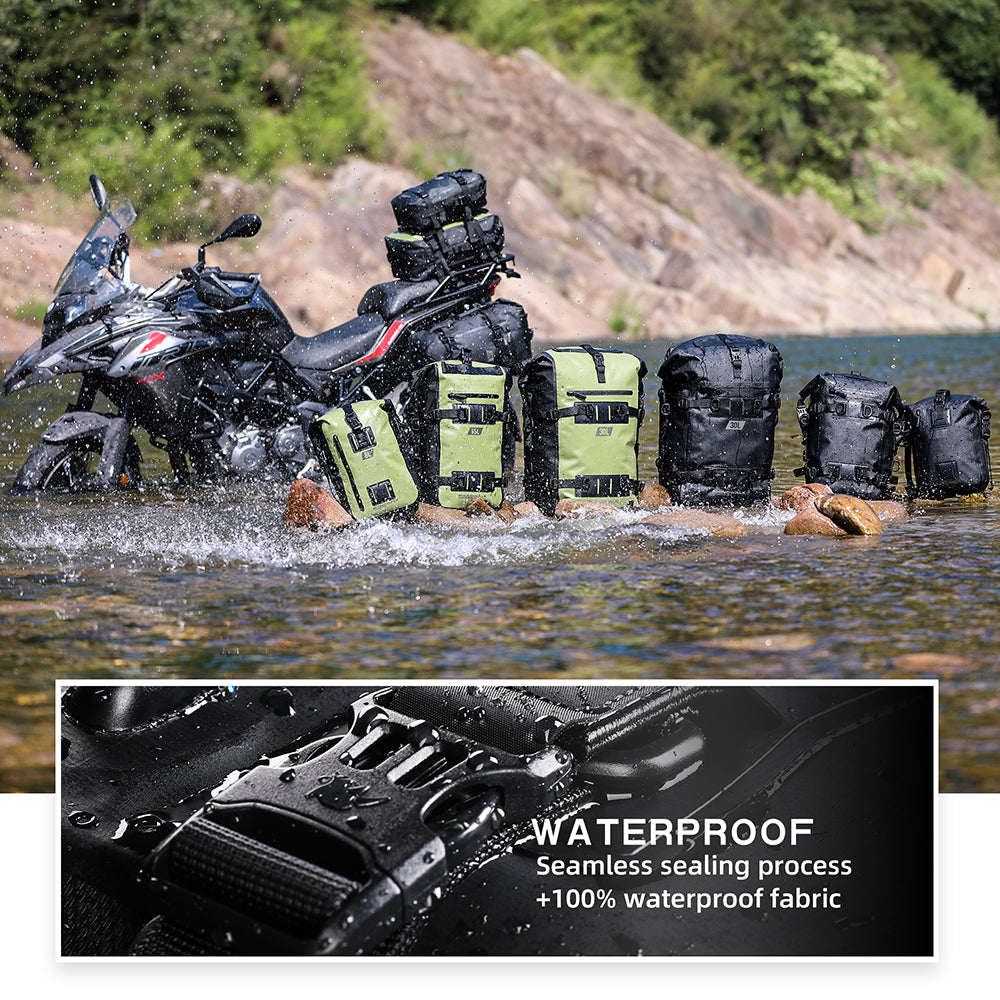 Rhinowalk 30L Waterproof Motorcycle Tail & Side Bag