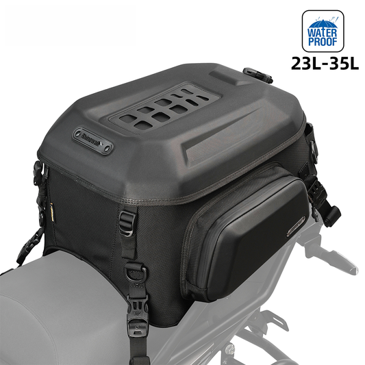 Rhinowalk 23-35L Waterproof Hard Shell Motorcycle Tail Bag