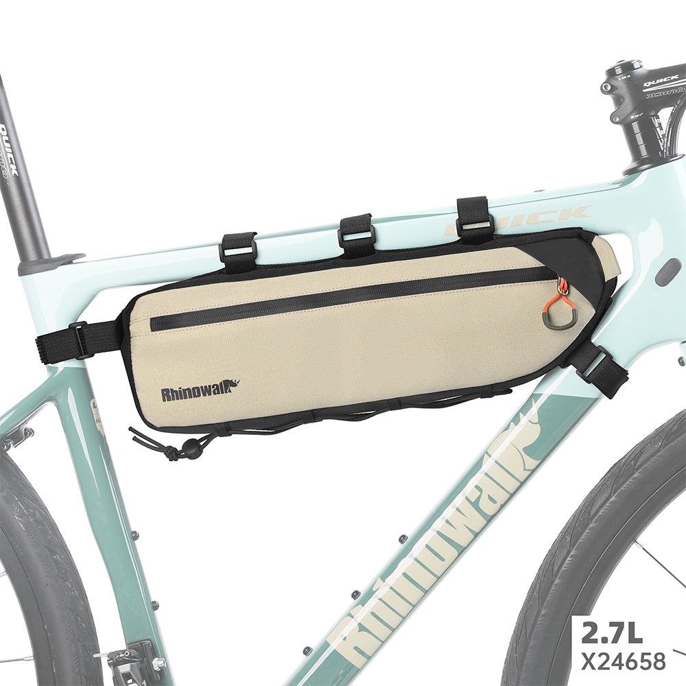 Rhinowalk Bicycle Frame Bag - Water-Resistant, Leg-Safe Design with Organized Storage for Cycling Essentials
