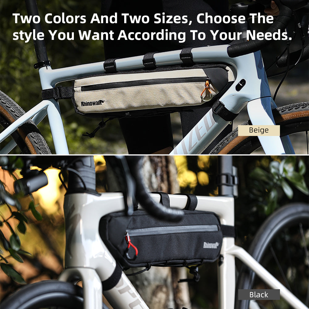 Rhinowalk Bicycle Frame Bag - Water-Resistant, Leg-Safe Design with Organized Storage for Cycling Essentials