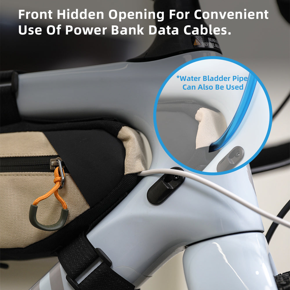 Rhinowalk Bicycle Frame Bag - Water-Resistant, Leg-Safe Design with Organized Storage for Cycling Essentials
