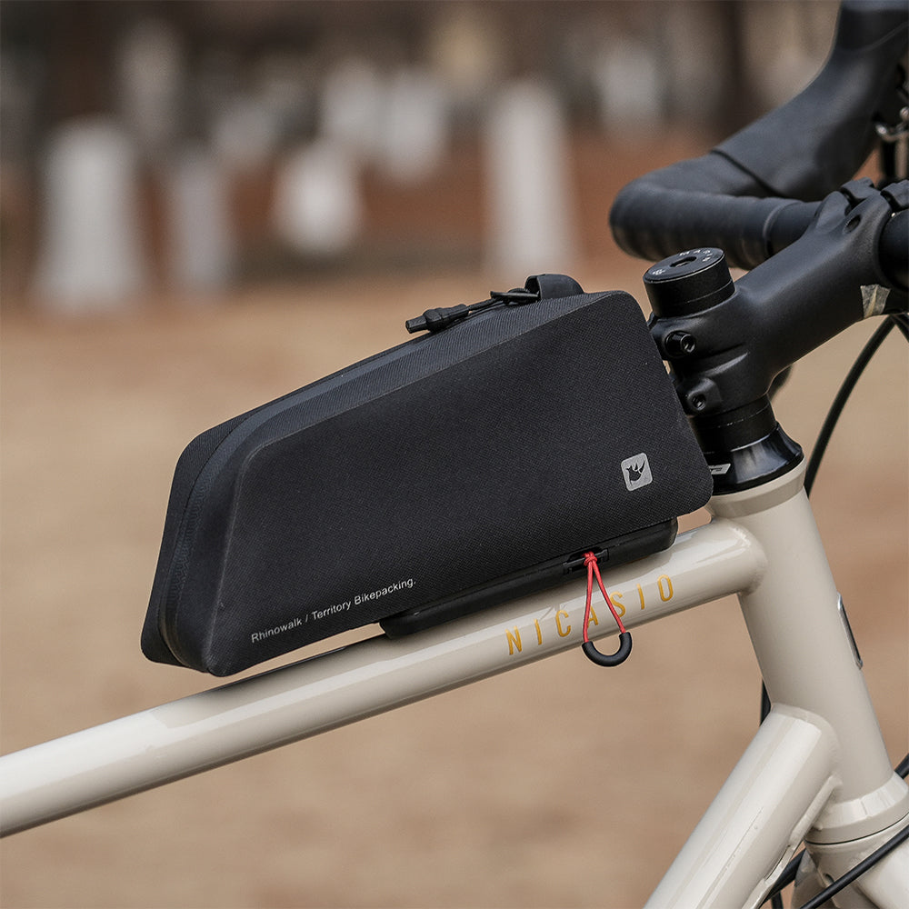 Rhinowalk 1L Fully Waterproof Bicycle Top Tube Bag | Quick-Release Hard Shell Triangle Bag BWJ0803