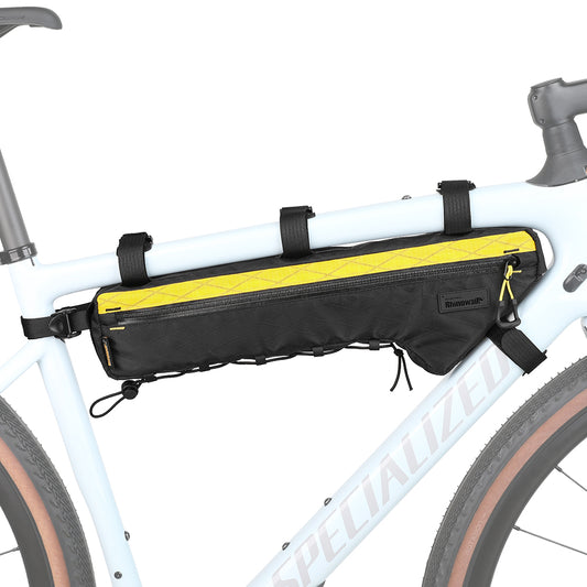 Rhinowalk Wilderness 2.4L Waterproof Bike Frame Bag - Fits 54+ Bike Sizes, No Water Bottle Interference