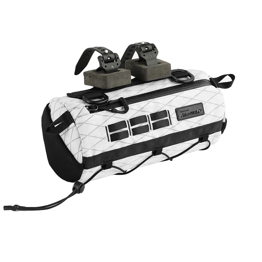Rhinowalk Bike Handlebar Bag 2.8L with MOLLE System, YKK Zipper & Three-Point Fixation for Road Bikes