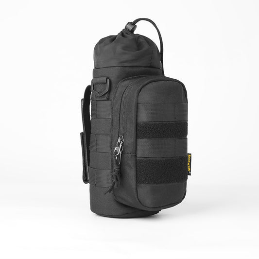 Rhinowalk 1.5L Tactical MOLLE Water Bottle Bag - Insulated Multifunctional Pouch with Shoulder Strap for Cycling, Motorcycling & Outdoor