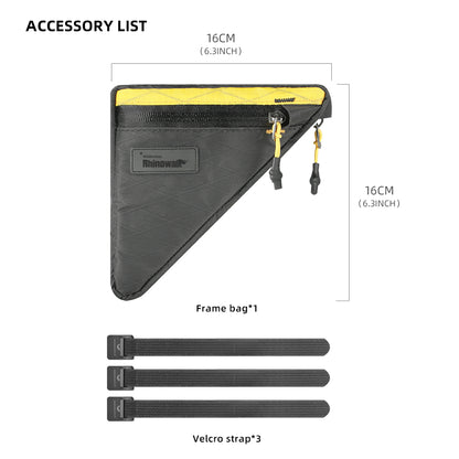 Rhinowalk Waterproof Bicycle Frame Bag - 0.9L Triangle Bike Bag - Triangle Bike Storage Bag with Zippers & Velcro Straps