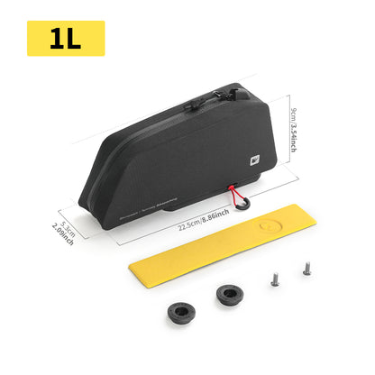 Rhinowalk 1L Fully Waterproof Bicycle Top Tube Bag | Quick-Release Hard Shell Triangle Bag BWJ0803