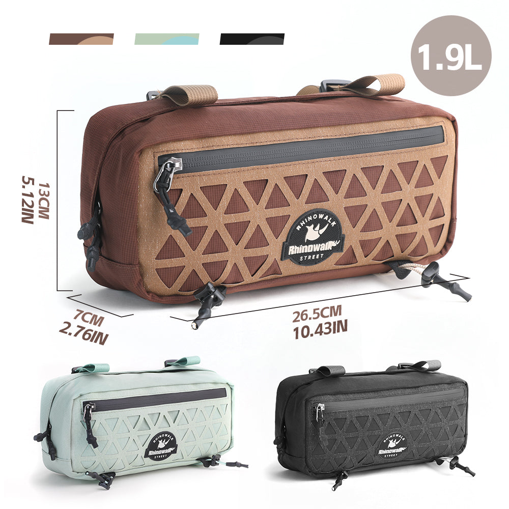 Rhinowalk Convertible Bike Handlebar Bag 1.9L - Multifunctional Sling Waist Pack for Folding/Road/Mountain Bikes BCT0209