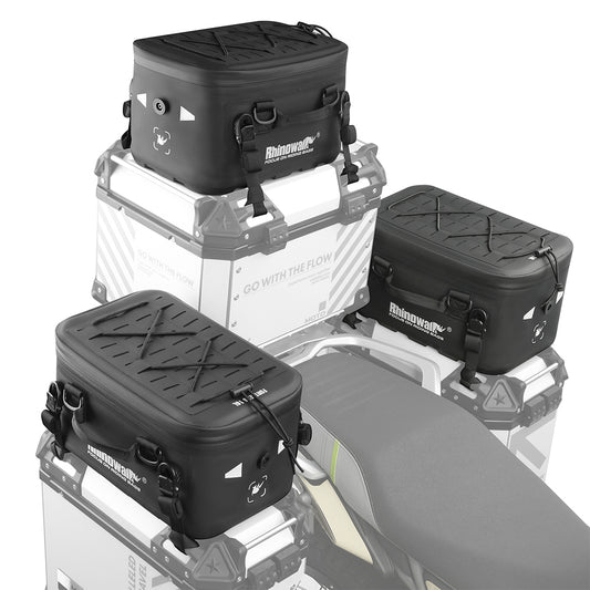Rhinowalk 16L Motorcycle Side Case Expansion Waterproof Bag - Durable Moto Luggage for Adventure Riding