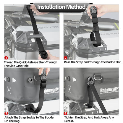 Rhinowalk 16L Motorcycle Side Case Expansion Waterproof Bag - Durable Moto Luggage for Adventure Riding