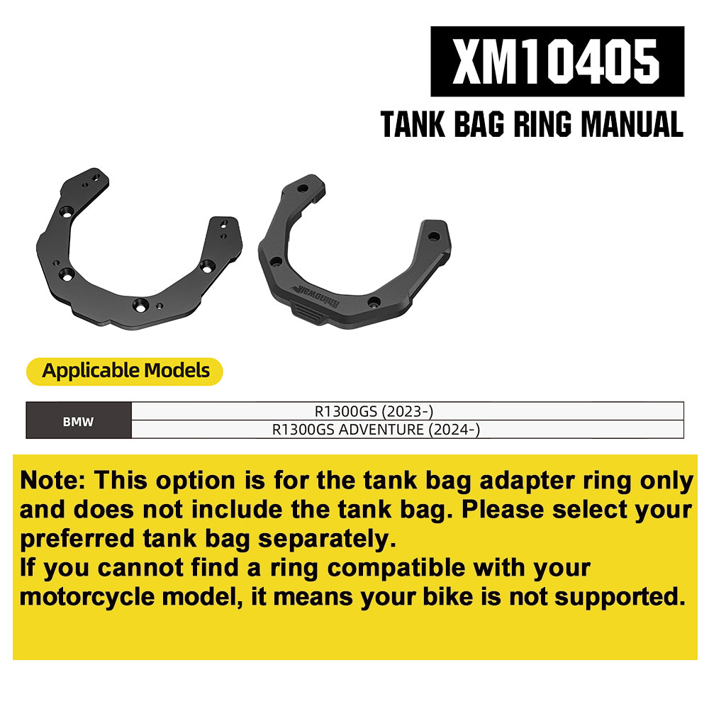 RhinoWalk 6.5L Expandable Motorcycle Tank Bag - Magnetic Quick Release & Anti-Theft Design
