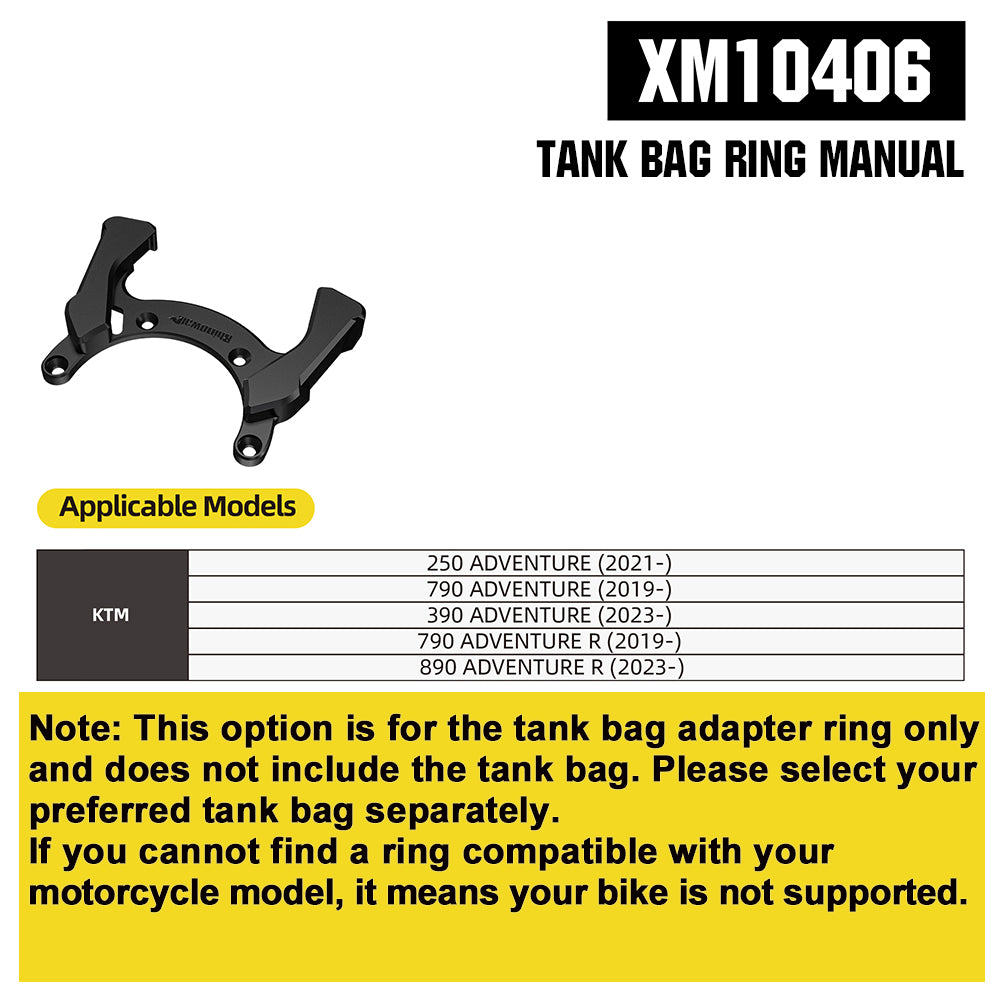 RhinoWalk 6.5L Expandable Motorcycle Tank Bag - Magnetic Quick Release & Anti-Theft Design