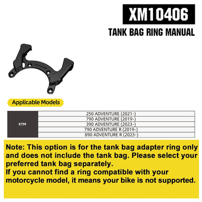 RhinoWalk 6.5L Expandable Motorcycle Tank Bag - Magnetic Quick Release & Anti-Theft Design