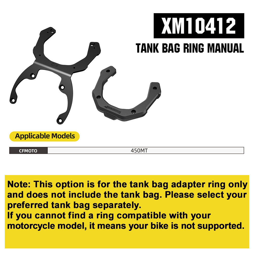 RhinoWalk 6.5L Expandable Motorcycle Tank Bag - Magnetic Quick Release & Anti-Theft Design