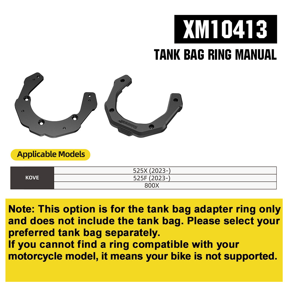 RhinoWalk 6.5L Expandable Motorcycle Tank Bag - Magnetic Quick Release & Anti-Theft Design