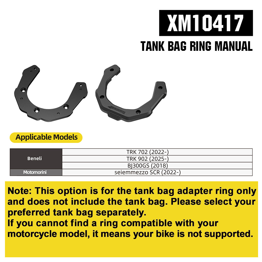 RhinoWalk 6.5L Expandable Motorcycle Tank Bag - Magnetic Quick Release & Anti-Theft Design