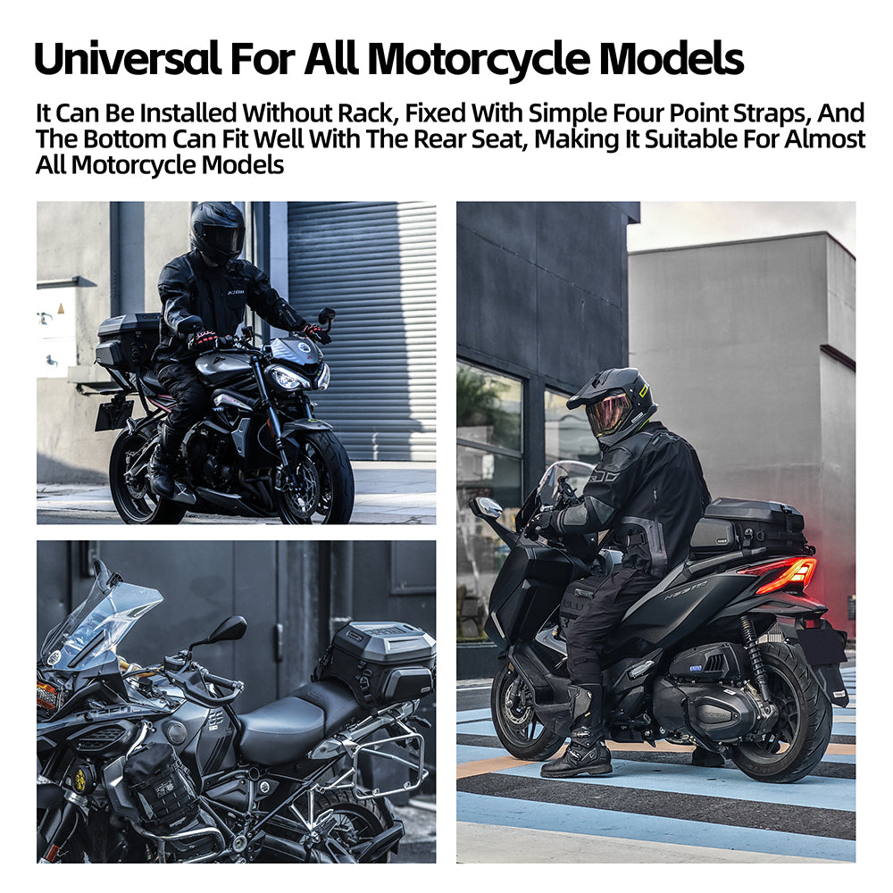Rhinowalk Motorcycle Tail Bag Waterproof 23L-35L