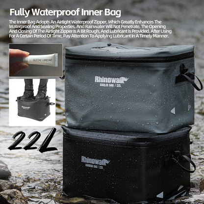 Rhinowalk Tactical Motorcycle Tail Bag - Waterproof 36L Multi-Function Motorbike Luggage with Camera/Cooler/Full-Face Helmet Storage