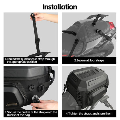 Rhinowalk Motorcycle Tail Bag Waterproof 23L-35L