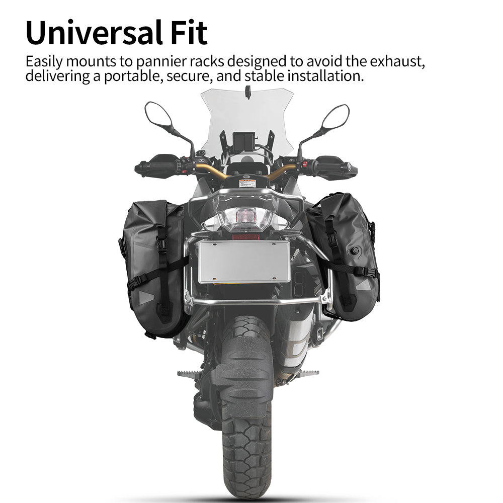 Rhinowalk Motorcycle Quick Release Side Bag 24L Waterproof 1 Or 2 PIece Motor Saddle Storage Bag With Support Board Air Valve MYS2406