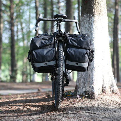 Rhinowalk Double Pannier Bag for Long Distance Cycling - Waterproof 3-Size Bicycle Rear Rack Bags