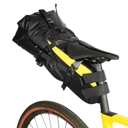 Rhinowalk Bicycle Saddle Bag 14L Waterproof 4-Point Fixed Durable Bike Seat Bag for Road & Mountain Bikes