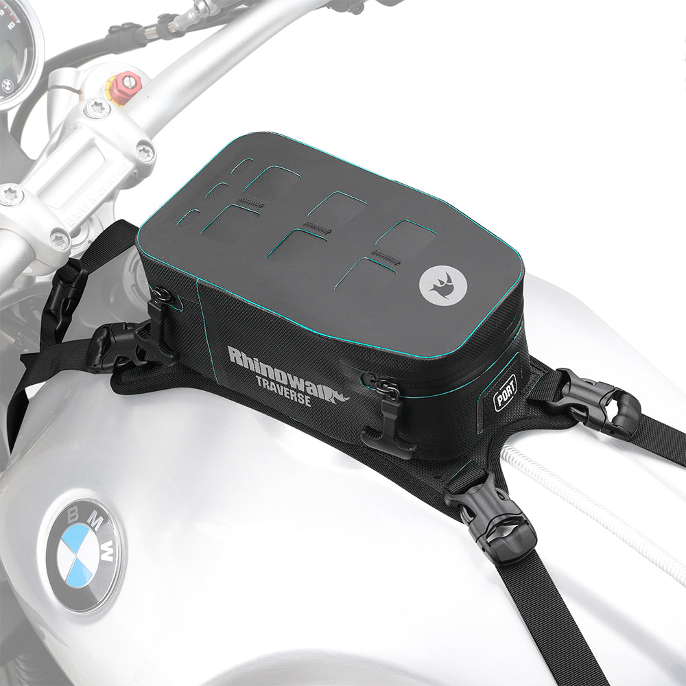 Rhinowalk Motorcycle Tank Bag With Removable Inner Liner MOLLE Top Flap 2L Waterproof Motor Front Storage MCY2601