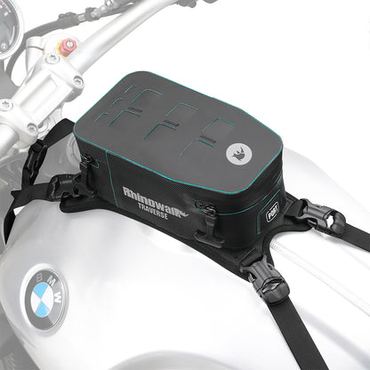 Rhinowalk Motorcycle Tank Bag With Removable Inner Liner MOLLE Top Flap 2L Waterproof Motor Front Storage MCY2601