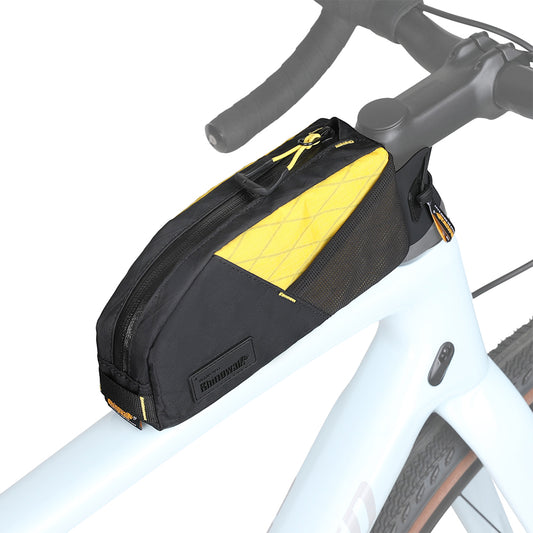 Rhinowalk 1.2L Waterproof Bike Top Tube Bag - Phone Holder & Dual Fixing Methods for Cycling
