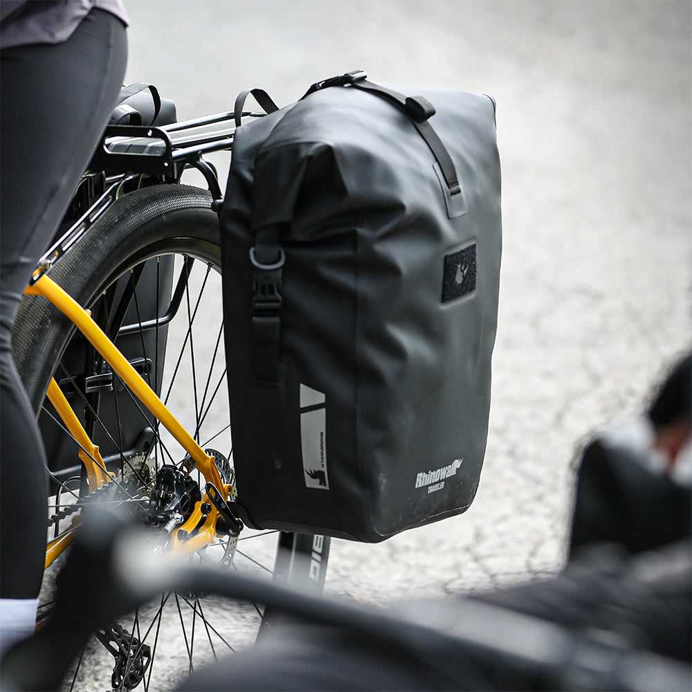 Rhinowalk Waterproof Bike Saddle Pannier - Quick-Release Bicycle Bag for Long-Distance Cycling Touring (6L-25L Sizes)