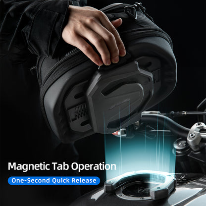 RhinoWalk 6.5L Expandable Motorcycle Tank Bag - Magnetic Quick Release & Anti-Theft Design